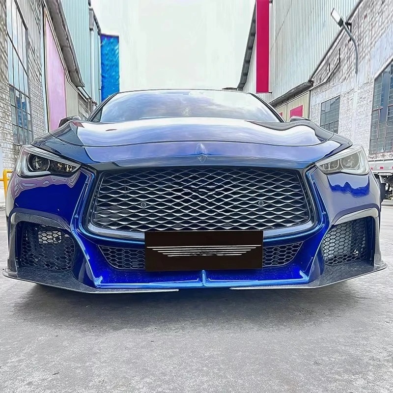 Project Black S Concept New Carbon Fiber Front Bumper and Lip Body Kit PP Material for  Q60